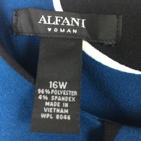 Alfani Plus Size Teal Pleated A-Line Dress - Picture 5 of 5